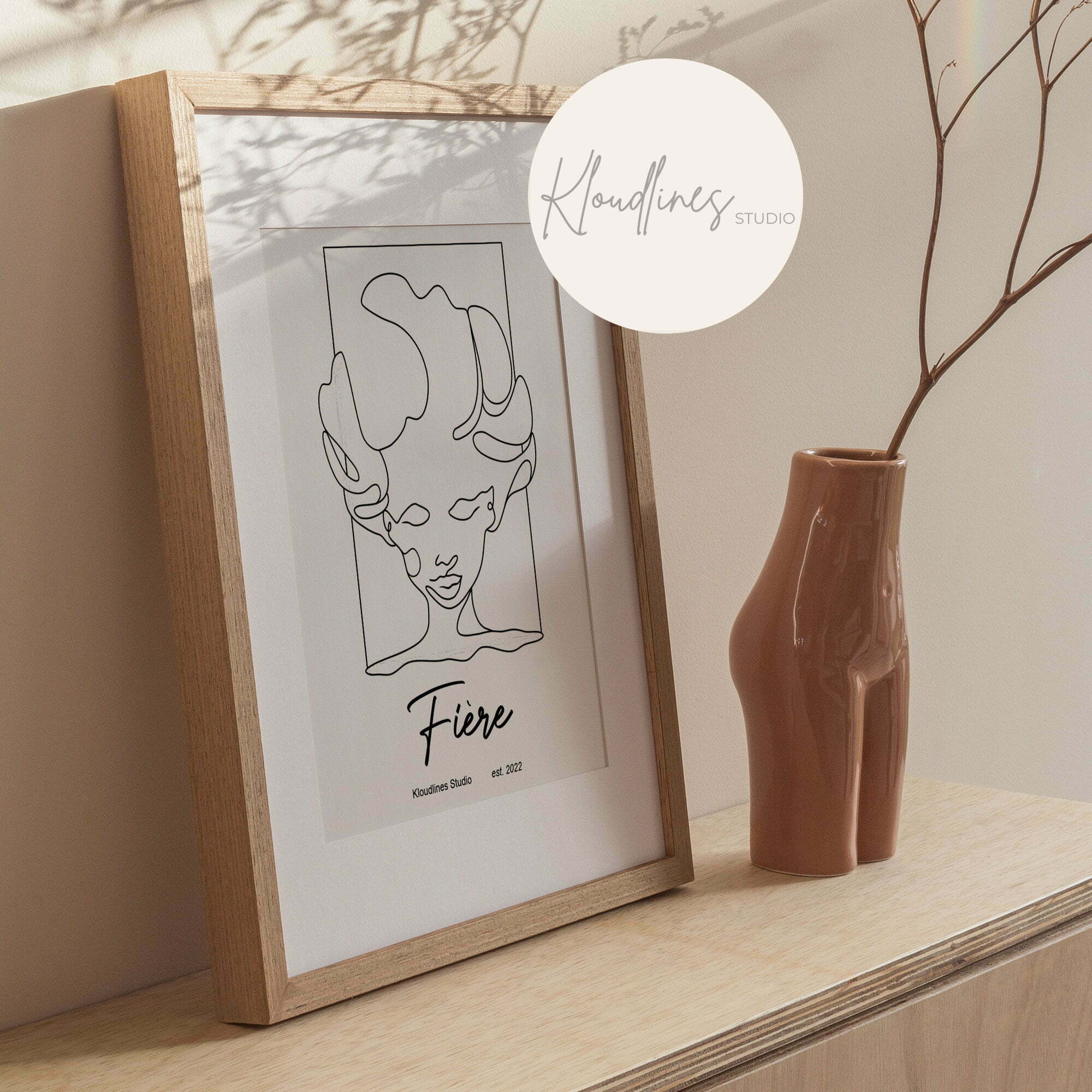 Imani - Proud Black Woman Poster Minimalist Wall Art Print