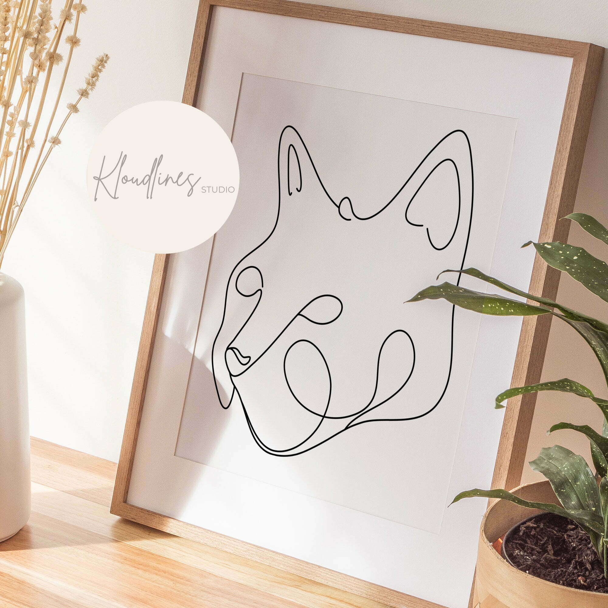 Marvin - Cat Poster Minimal Wall Art Print