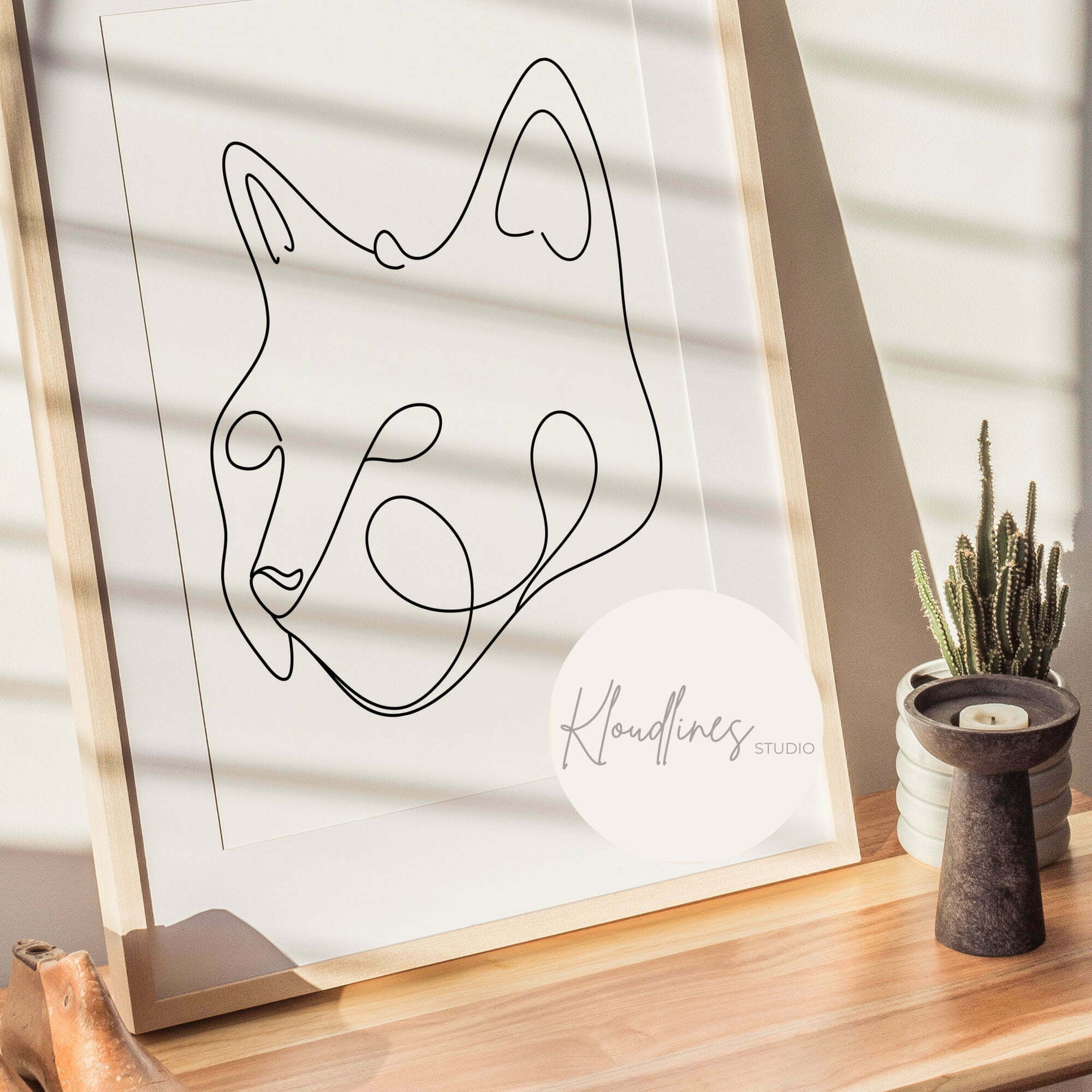 Marvin - Cat Poster Minimal Wall Art Print