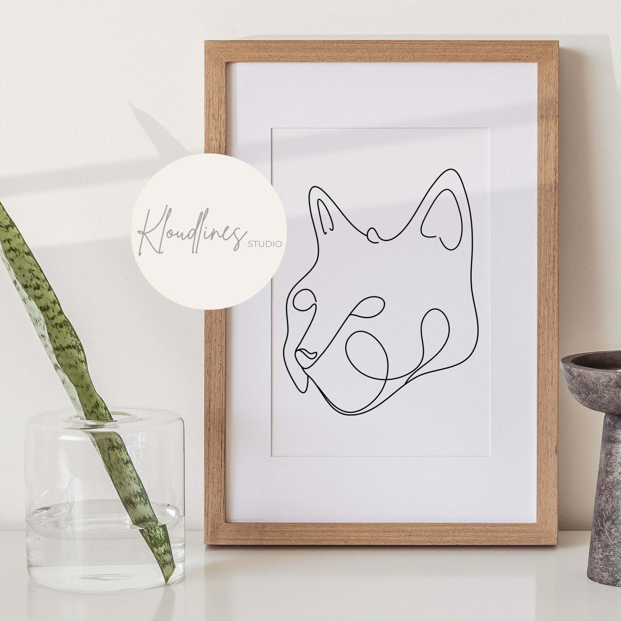 Marvin - Cat Poster Minimal Wall Art Print